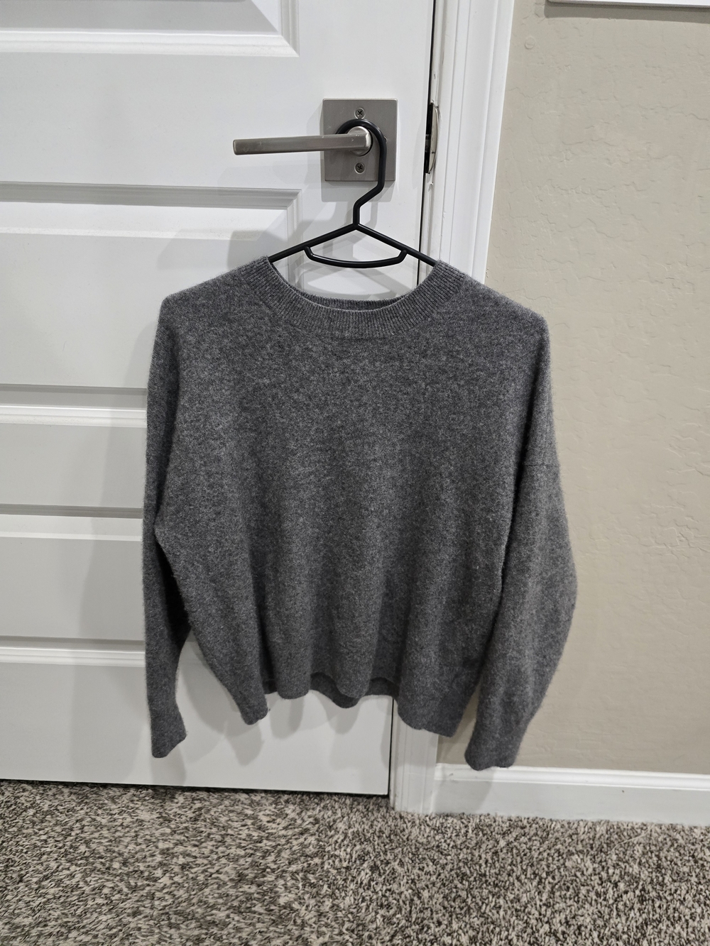 Madewell Gray Cashmere Crewneck Sweater
